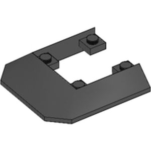 LEGO 2876 Wedge 6 x 6 Cutout (Train Roof) in Black - Authentic LEGO Part