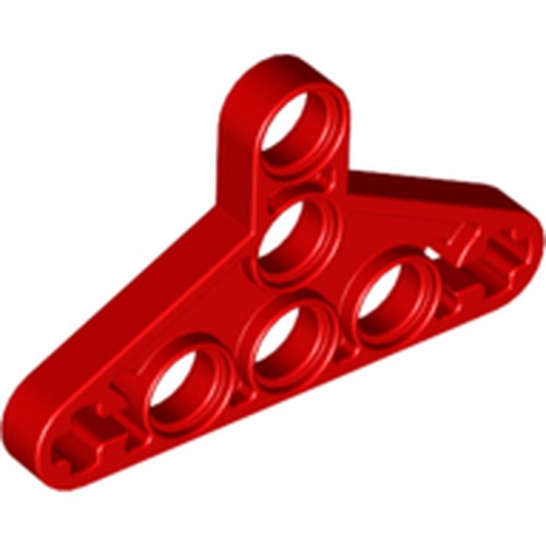 LEGO 2905 Technic, Liftarm, Modified Triangle Thin 3 x 5 with Full Supports in Red - Authentic LEGO Part