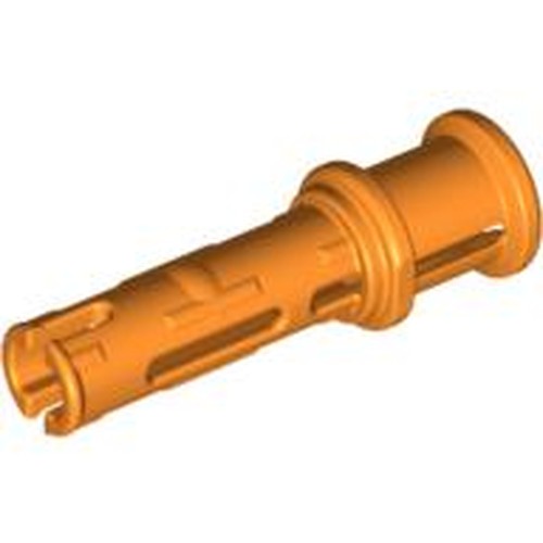 LEGO 32054 Technic, Pin 3L with Friction Ridges and Stop Bush in Orange - Authentic LEGO Part