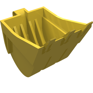 LEGO 24120 Technic Digger Bucket 4 x 7 in Yellow - Authentic LEGO Part