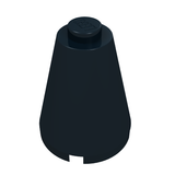 LEGO 3942a Cone 2 x 2 x 2 - Solid Stud in Black - Authentic LEGO Part