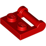 LEGO 48336 Plate, Modified 1 x 2 with Bar Handle on Side - Closed Ends in Red - Authentic LEGO Part