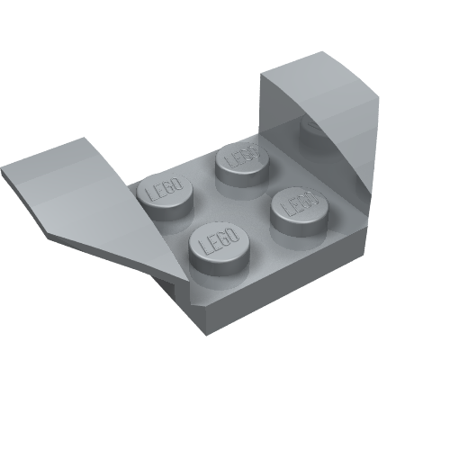LEGO 41854 Vehicle, Mudguard 2 x 4 with Flared Wings in Pearl Light Gray - Authentic LEGO Part