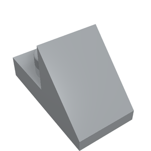 LEGO 92946 Slope 45 2 x 1 with 2/3 Cutout in Light Bluish Gray - Authentic LEGO Part