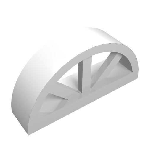 LEGO 20309 Window 1 x 4 x 1 2/3 with Spoked Rounded Top - Main Product Image