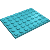 LEGO 3036 Plate 6 x 8 in Medium Azure - Authentic LEGO Part