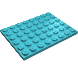LEGO 3036 Plate 6 x 8 in Medium Azure - Authentic LEGO Part