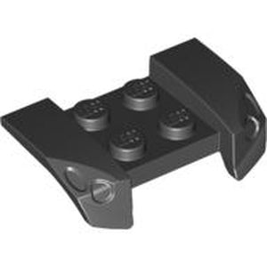 LEGO 44674 Vehicle, Mudguard 2 x 4 with Headlights Overhang in Black - Authentic LEGO Part