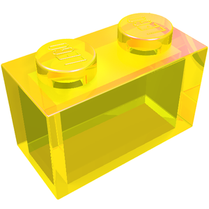 LEGO 3065 Brick 1 x 2 without Bottom Tube in Trans-Yellow - Authentic LEGO Part