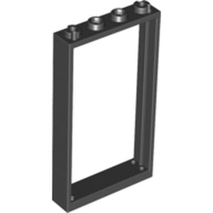 LEGO 30179 Door, Frame 1 x 4 x 6 with 4 Holes on Top and Bottom in Black - Authentic LEGO Part