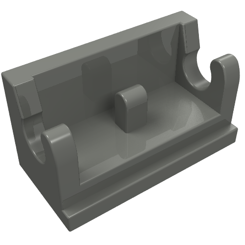LEGO 3937 Hinge Brick 1 x 2 Base in Dark Bluish Gray - Authentic LEGO Part