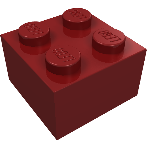 LEGO 3003 Brick 2 x 2 in Dark Red - Authentic LEGO Part