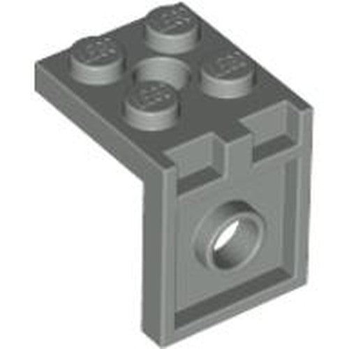LEGO 3956 Bracket 2 x 2 - 2 x 2 with 2 Holes in Light Gray - Authentic LEGO Part