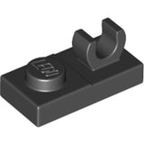 LEGO 44861 Plate, Modified 1 x 2 with Open O Clip on Top in Black - Authentic LEGO Part