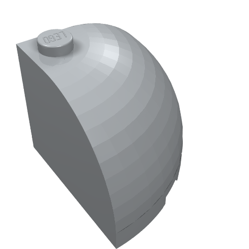 LEGO 88293 Brick, Round Corner 3 x 3 x 2 Dome Top in Light Bluish Gray - Authentic LEGO Part