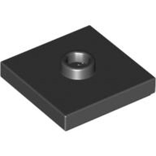 LEGO 87580 Plate, Modified 2 x 2 with Groove and 1 Stud in Center (Jumper) in Black - Authentic LEGO Part