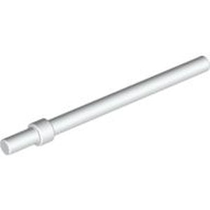LEGO 63965 Bar   6L with Stop Ring in White - Authentic LEGO Part