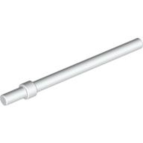 LEGO 63965 Bar   6L with Stop Ring in White - Authentic LEGO Part