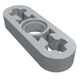 LEGO 6632 Technic, Liftarm Thin 1 x 3 - Axle Holes in Light Bluish Gray - Authentic LEGO Part