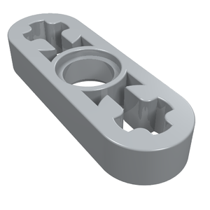 LEGO 6632 Technic, Liftarm Thin 1 x 3 - Axle Holes in Light Bluish Gray - Authentic LEGO Part