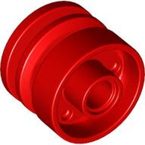 LEGO 55981 Light Bluish Gray Wheel 18mm D. x 14mm with Pin Hole, Fake Bolts and Shallow Spokes in Red - Authentic LEGO Part