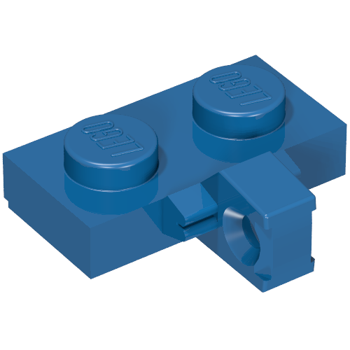 LEGO 44567a Hinge Plate 1 x 2 Locking with 1 Finger on Side with Bottom Groove in Blue - Authentic LEGO Part
