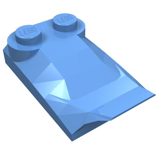 LEGO 47456 Slope, Curved 3 x 2 x 2/3 with 2 Studs, Wing End in Medium Blue - Authentic LEGO Part