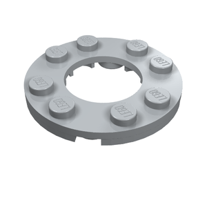 LEGO 11833 Plate, Round 4 x 4 with 2 x 2 Round Open Center in Light Bluish Gray - Authentic LEGO Part