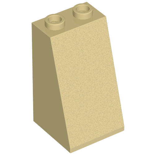 LEGO 3684a Slope 75 2 x 2 x 3 - Hollow Studs in Tan - Authentic LEGO Part