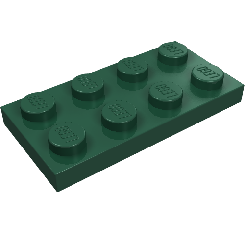 LEGO 3020 Plate 2 x 4 in Dark Green - Authentic LEGO Part