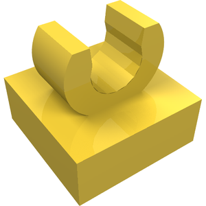 LEGO 15712 Tile, Modified 1 x 1 with Open O Clip in Yellow - Authentic LEGO Part