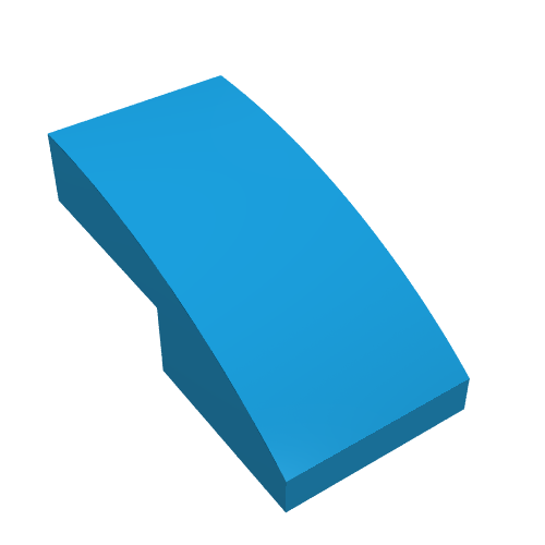 LEGO 11477 Slope, Curved 2 x 1 x 2/3 in Dark Azure - Authentic LEGO Part