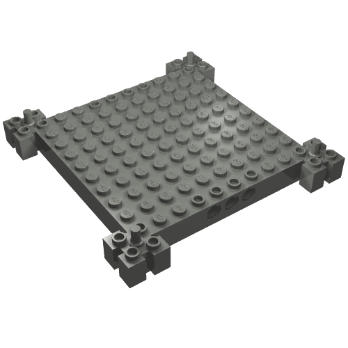 LEGO 30645 Brick, Modified 12 x 12 Base in Dark Bluish Gray - Authentic LEGO Part