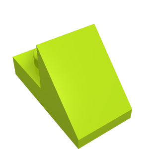 LEGO 92946 Slope 45 2 x 1 with 2/3 Cutout in Lime - Authentic LEGO Part