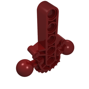 LEGO 47306 Bionicle Hips / Lower Torso with 2 Ball Joint and 7 Tooth Half Gear in Dark Red - Authentic LEGO Part