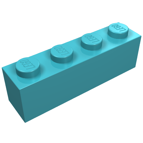 LEGO 3010 Brick 1 x 4 in Medium Azure - Authentic LEGO Part