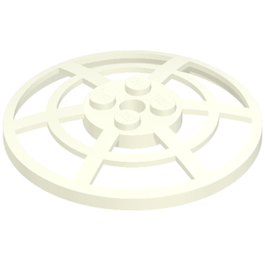 LEGO 4285b Dish 6 x 6 Inverted (Radar) Webbed - Type 2 (Underside Attachment Positions at 90 degrees) in White - Authentic LEGO Part