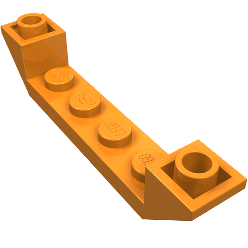 LEGO 52501 Slope, Inverted 45 6 x 1 Double with 1 x 4 Cutout in Orange - Authentic LEGO Part
