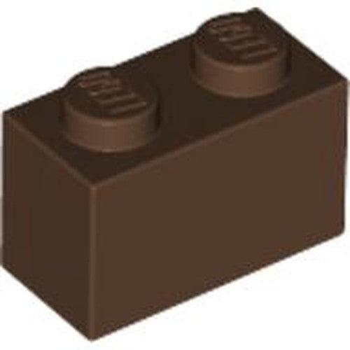 LEGO 3004 Brick 1 x 2 in Brown - Authentic LEGO Part