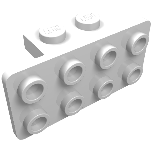 LEGO 93274 Bracket 1 x 2 - 2 x 4 in White - Authentic LEGO Part
