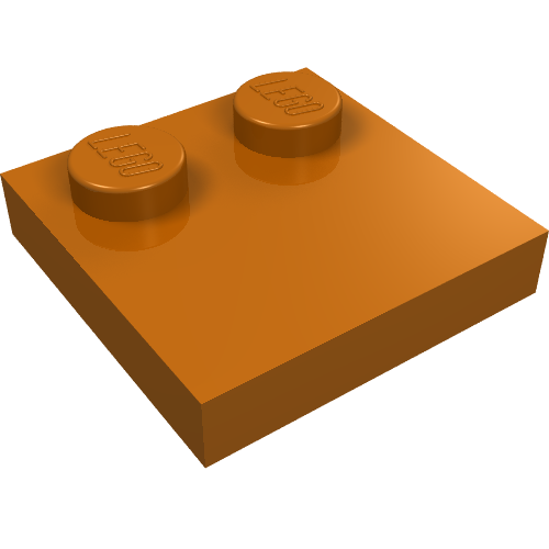 LEGO 33909 Tile, Modified 2 x 2 with Studs on Edge in Dark Orange - Authentic LEGO Part