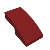 LEGO 11477 Slope, Curved 2 x 1 x 2/3 in Dark Red - Authentic LEGO Part