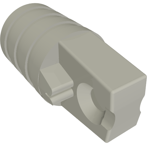 LEGO 53923 Hinge Cylinder 1 x 2 Locking with 1 Finger and Axle Hole on Ends without Slots in Light Bluish Gray - Authentic LEGO Part