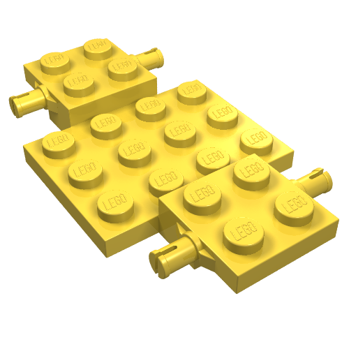 LEGO 2441 Vehicle, Base 4 x 7 x 2/3 - Main Product Image