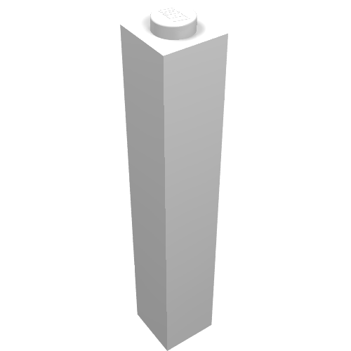 LEGO 2453b Brick 1 x 1 x 5 - Solid Stud in White - Authentic LEGO Part