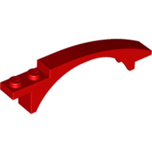 LEGO 50967 Slope, Curved 8 x 1 x 1 2/3 with Arch and 2 Recessed Studs in Red - Authentic LEGO Part