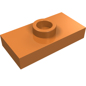 LEGO 15573 Plate, Modified 1 x 2 with 1 Stud with Groove and Bottom Stud Holder (Jumper) in Medium Nougat - Authentic LEGO Part