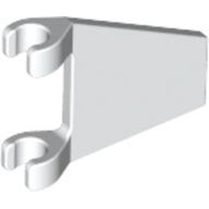 LEGO 44676 Flag 2 x 2 Trapezoid in White - Authentic LEGO Part
