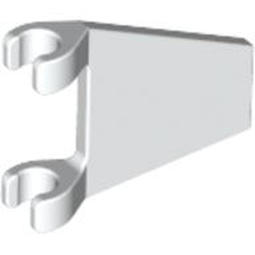 LEGO 44676 Flag 2 x 2 Trapezoid in White - Authentic LEGO Part