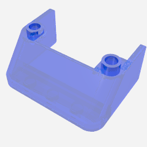 LEGO 2437 Windscreen 3 x 4 x 1 1/3 with 2 Studs on Top in Trans-Dark Blue - Authentic LEGO Part